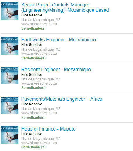 Vagas Hire Resolve Moçambique