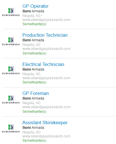 Ofertas de Emprego na Bumi Armada
